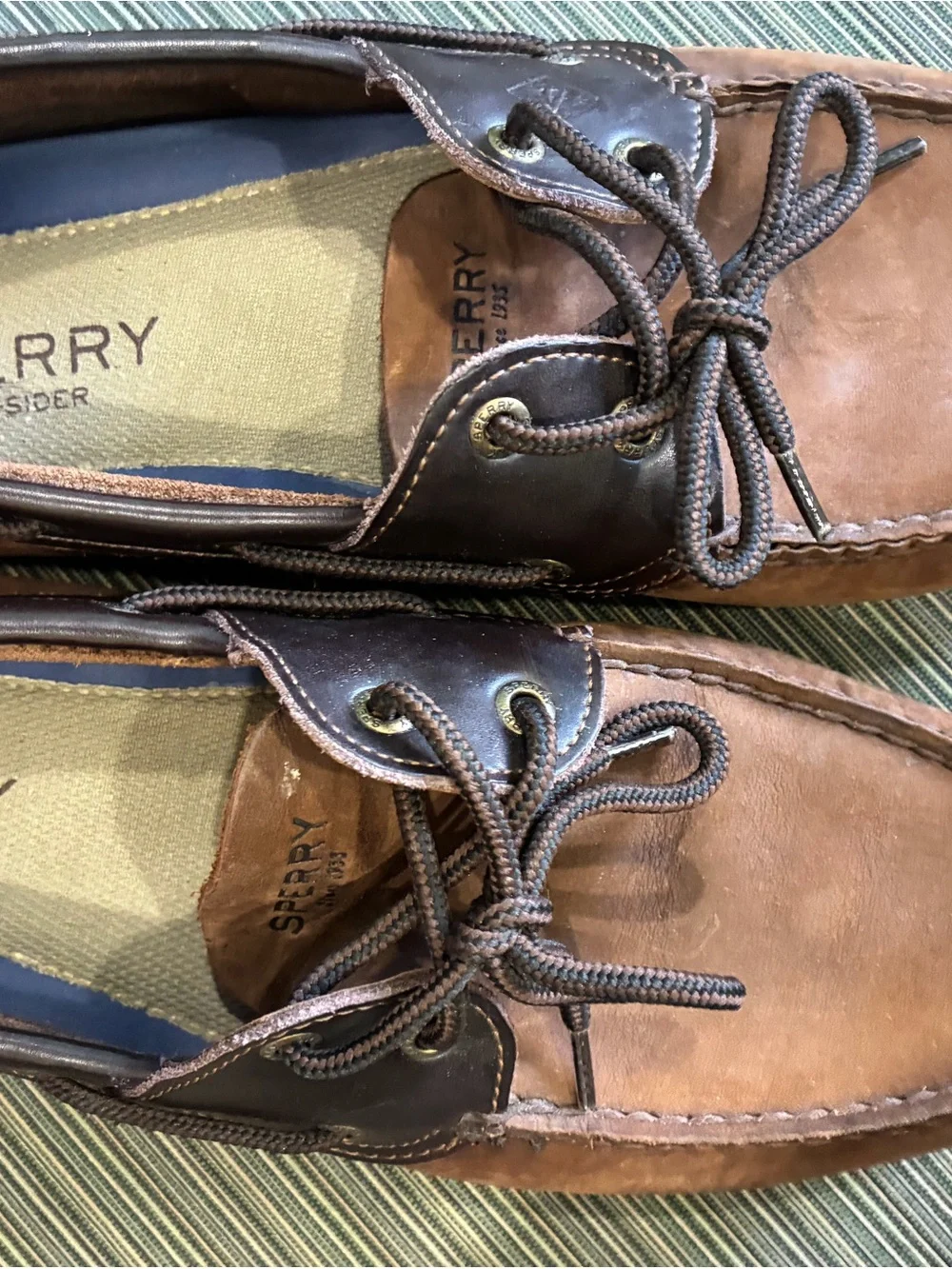 Sperry Brown Leather Men’s Boat Shoes 12W beach boat summer dress casual